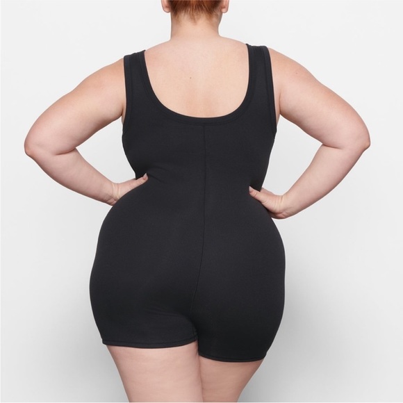 SKIMS COTTON RIB ONESIE in Soot NEW - Picture 7 of 11